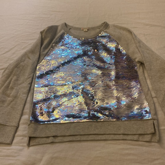 J.Crew Crewcuts girls sequin sweatshirt size 14 - Picture 4 of 9